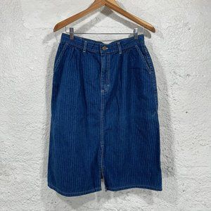 Vintage Lee Pinstripe High Waist Jean Skirt